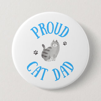 Badge Rond 7,6 Cm Fier papa de chat