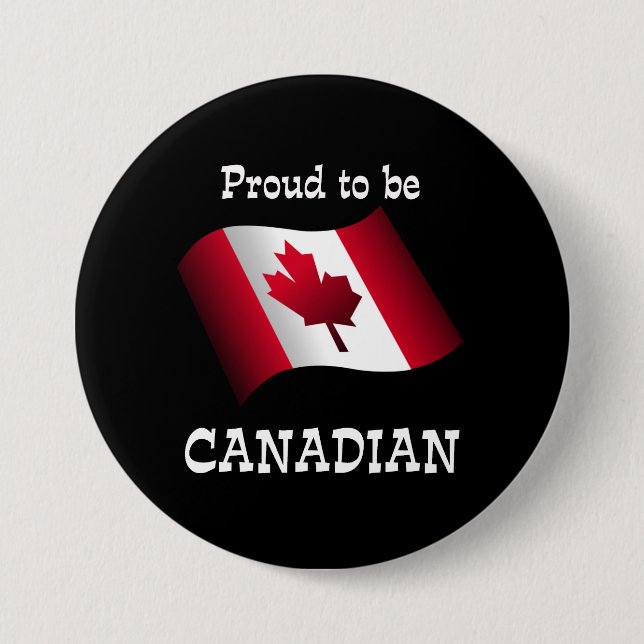 Badge Rond 7,6 Cm Fière d'être canadienne (Devant)