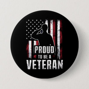 Badge Rond 7,6 Cm Fière D'Être Un Vétérinaire De La Fête Des Anciens