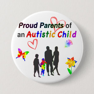 Badge Rond 7,6 Cm Fiers parents autistes