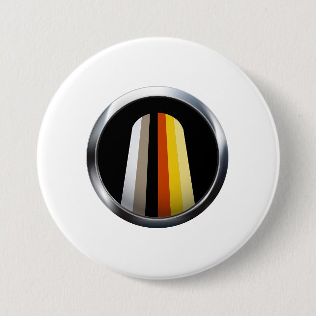 Badge Rond 7,6 Cm Fierté des Cheveux Longs (Devant)