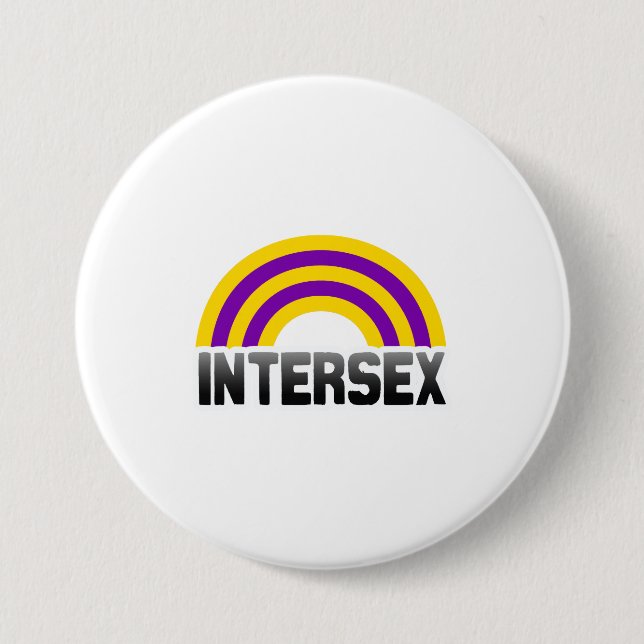 Badge Rond 7,6 Cm Fierté d'Intersex (Devant)
