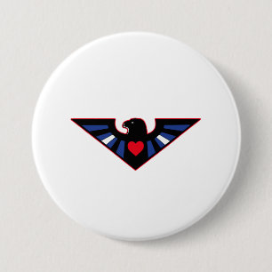 Badge Rond 7,6 Cm Fierté en cuir d'Eagle