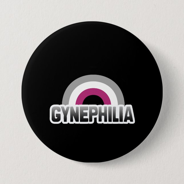 Badge Rond 7,6 Cm Fierté gynéphile (Devant)