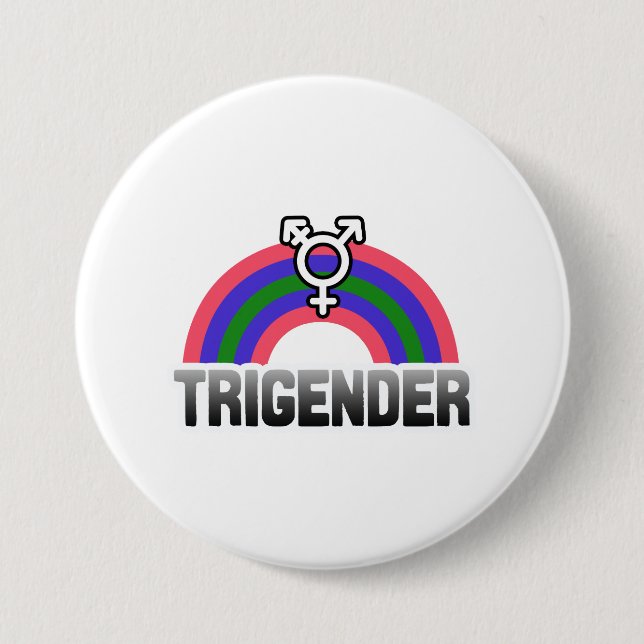 Badge Rond 7,6 Cm Fierté trigender (Devant)