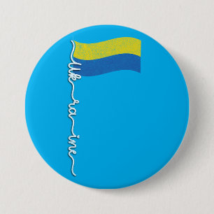 Badge Rond 7,6 Cm Fierté Ukrainienne Flagpole-Elegant Signature Desi