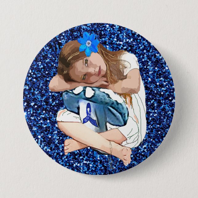 Badge Rond 7,6 Cm "Fille de l'Espoir" de sensibilisation à l'EM/SFC (Devant)