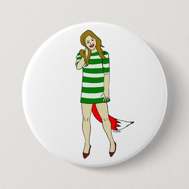 Badge Rond 7,6 Cm fille foy (Devant)