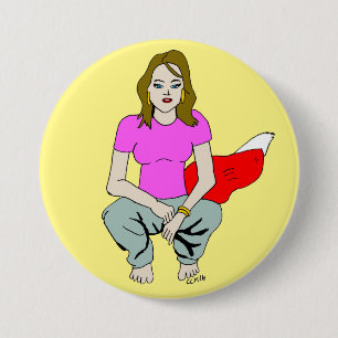 Badge Rond 7,6 Cm fille foy