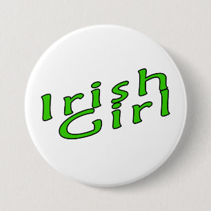 Badge Rond 7,6 Cm Fille irlandaise