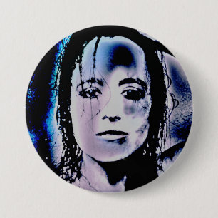 Badge Rond 7,6 Cm Fille numérique