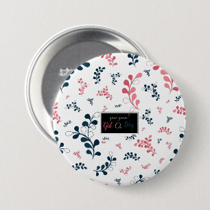 Badge Rond 7,6 Cm fille ou garçon, rose et bleu sexe révéler bout