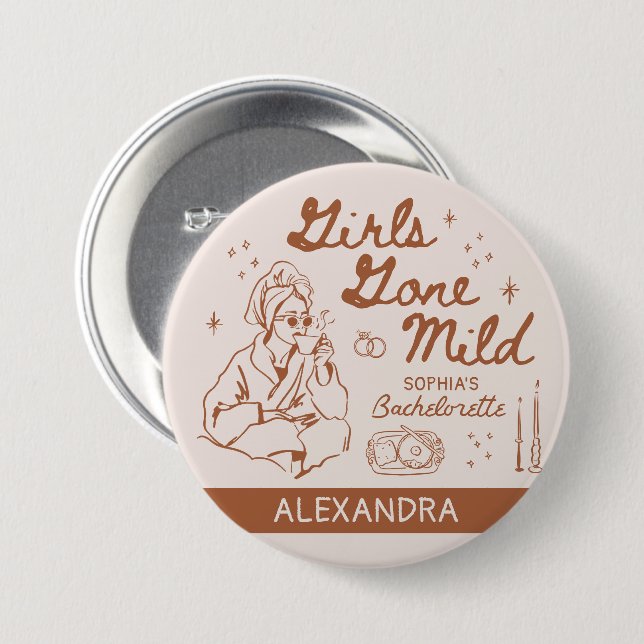 Badge Rond 7,6 Cm Fillette Devenu Douce Robe De Spa Pour Enterrement (Devant & derrière)