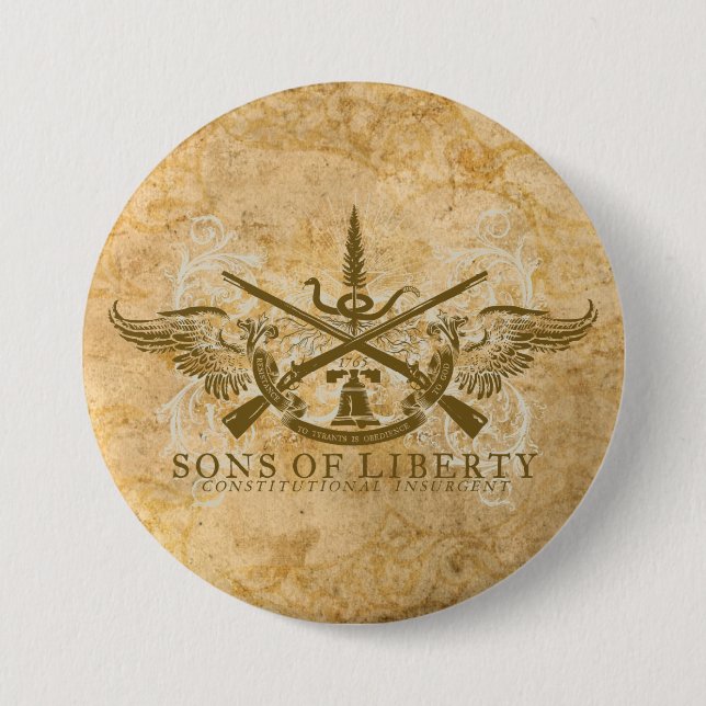 Badge Rond 7,6 Cm Fils de la liberté (Devant)
