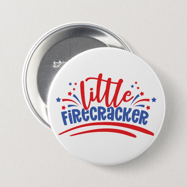 Badge Rond 7,6 Cm Firecracker 4 juillet (Devant & derrière)