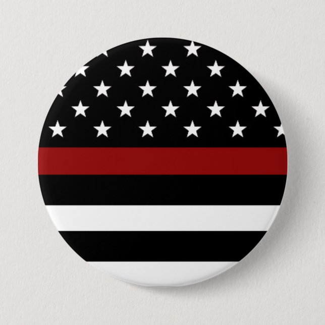 Badge Rond 7,6 Cm Firefighter Thin Red Line (Devant)