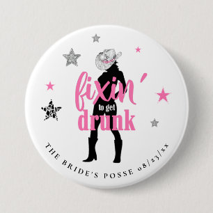 Badge Rond 7,6 Cm Fixin' The Bride's Posse Disco Bachelorette ID925