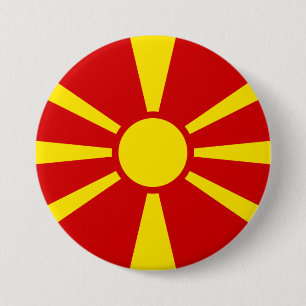 Badge Rond 7,6 Cm Flag de Macedonia