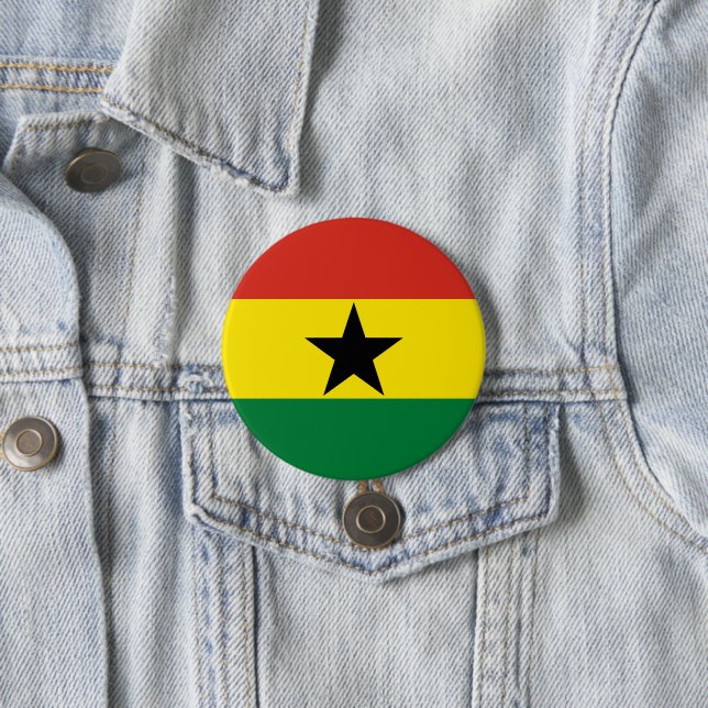 Badge Rond 7,6 Cm Flag du Ghana (En situation)