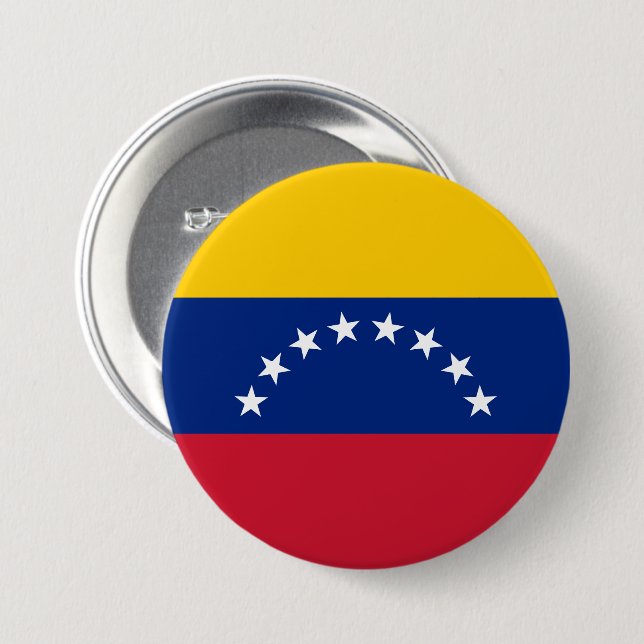 Badge Rond 7,6 Cm Flag of Venezuela custom (Devant & derrière)