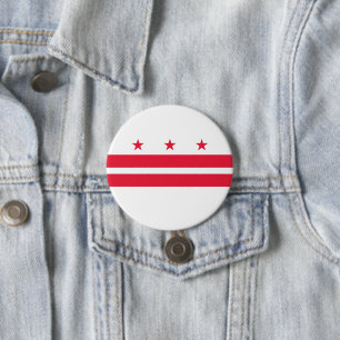 Badge Rond 7,6 Cm Flag of Washington D.C. (District of Columbia)