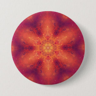 Badge Rond 7,6 Cm Flamme flamboyante Phoenix brûler flocon de neige