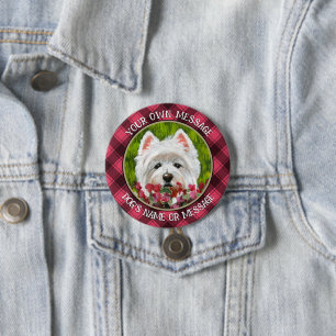 Badge Rond 7,6 Cm Fleurs blanches et roses