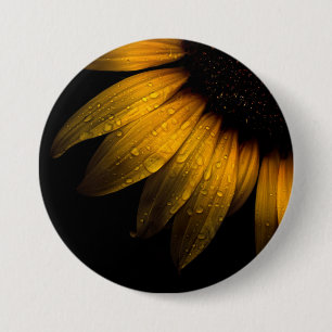 Badge Rond 7,6 Cm Fleurs de jardin 28 tournesol