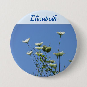 Badge Rond 7,6 Cm Fleurs sauvages de crème Corfou
