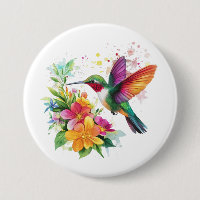 Fleurs tropicales des colibris