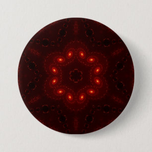 Badge Rond 7,6 Cm Flocon de neige rouge foncé en Bourgogne gothique