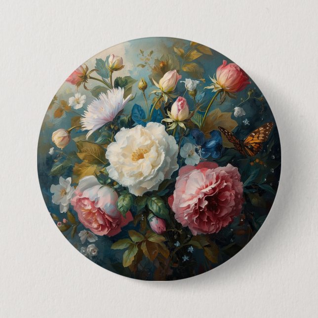 Badge Rond 7,6 Cm Floral Galore  (Devant)