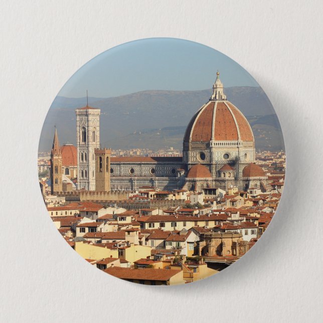 Badge Rond 7,6 Cm Florence, Italie (Devant)