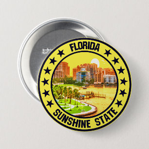 Badge Rond 7,6 Cm Florida