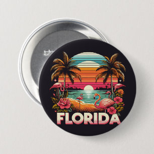 Badge Rond 7,6 Cm Floride vintage