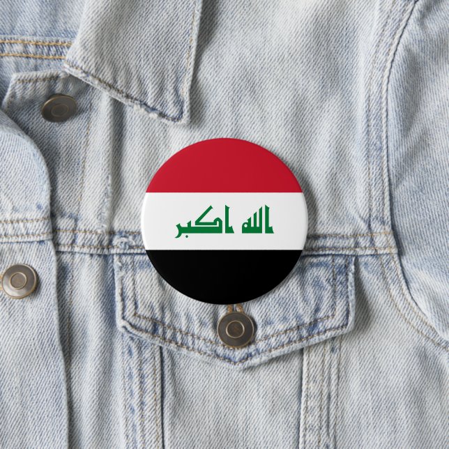 Badge Rond 7,6 Cm Flot d'Iraq (En situation)