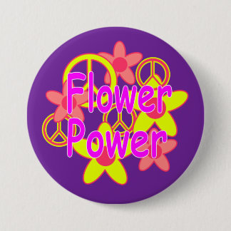Badge Rond 7,6 Cm Flower power