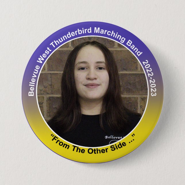 Badge Rond 7,6 Cm Flûte Alysia 10 (Devant)