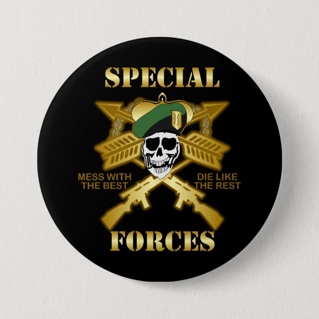 Badge Rond 7,6 Cm Forces spéciales (Devant)