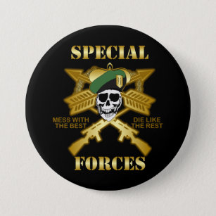 Badge Rond 7,6 Cm Forces spéciales