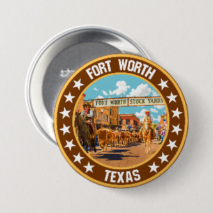 Badge Rond 7,6 Cm Fort Worth