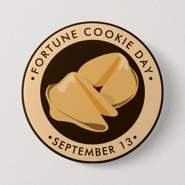 Badge Rond 7,6 Cm Fortune Cookie Day (Devant)