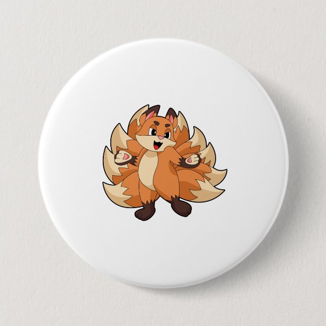 Badge Rond 7,6 Cm Fox (Devant)