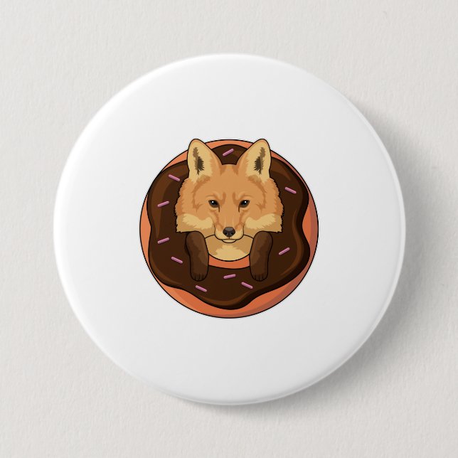Badge Rond 7,6 Cm Fox (Devant)