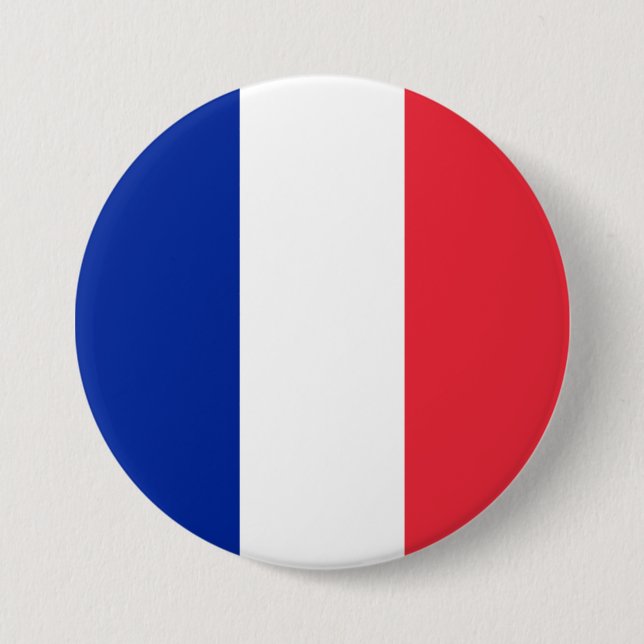 Badge Rond 7,6 Cm France Flag (Devant)