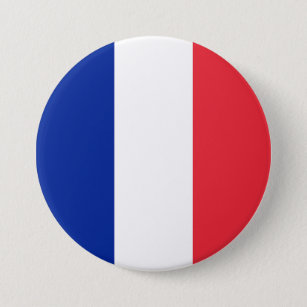 Badge Rond 7,6 Cm France Flag