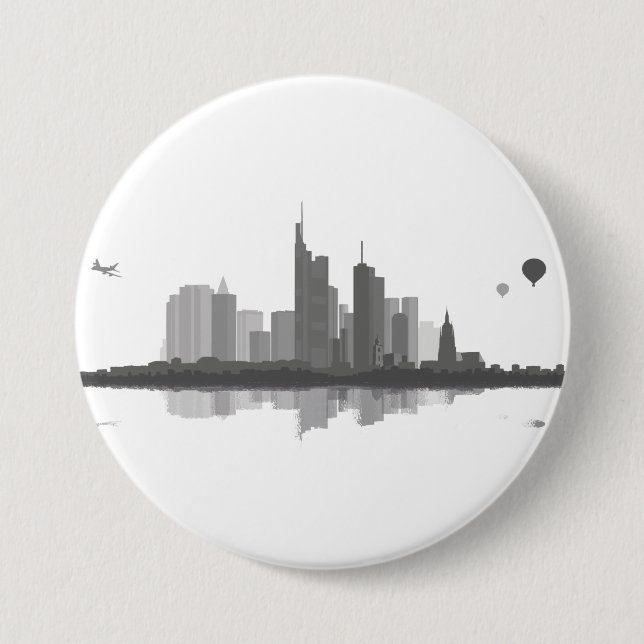 Badge Rond 7,6 Cm Francfort-sur-le-Main Button / Feker / Pin (Devant)