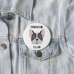 Badge Rond 7,6 Cm Frenchie Bouledogue Français Amoureux des Chiens M