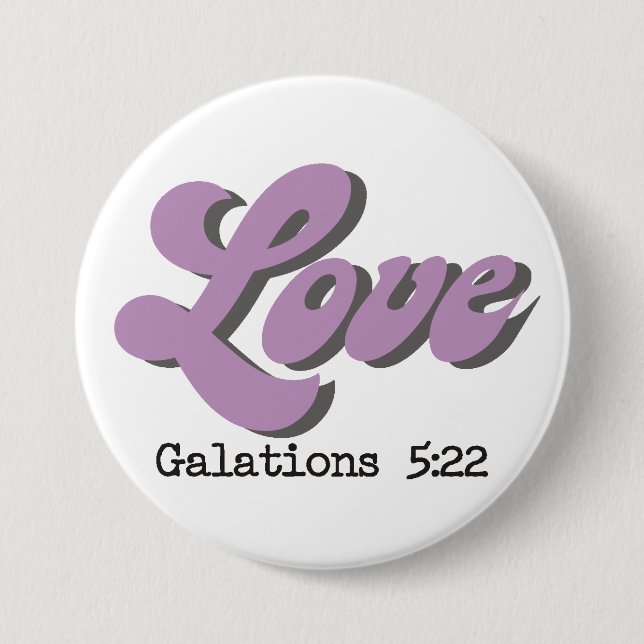 Badge Rond 7,6 Cm Fruit de l'Esprit Saint ~ Amour ~ (Devant)
