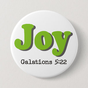 Badge Rond 7,6 Cm Fruit de l'Esprit Saint ~ Joie ~